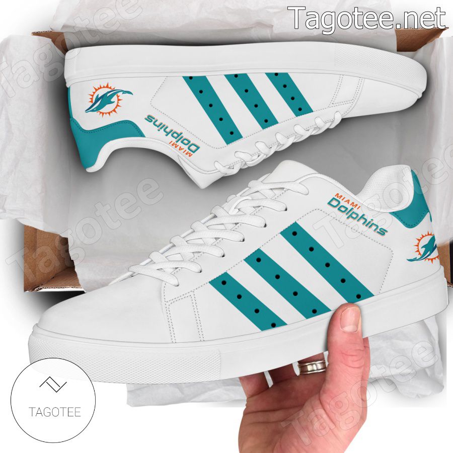 Miami Dolphins NFL Logo Stan Smith Shoes - EmonShop