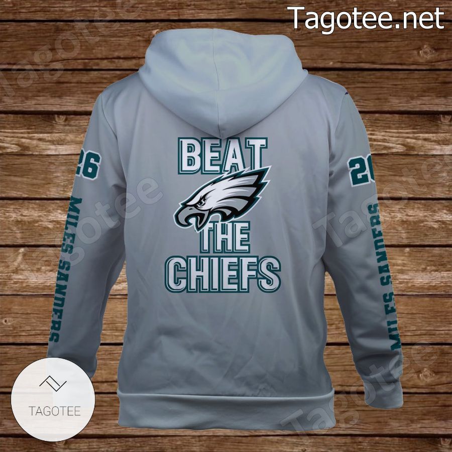 Miles Sanders 26 Beat The Chiefs Philadelphia Eagles Fan NFL Hoodie b