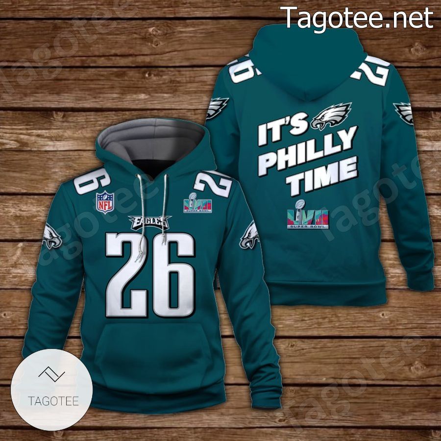 Miles Sanders 26 It Is Philly Time Philadelphia Eagles Fan NFL Hoodie