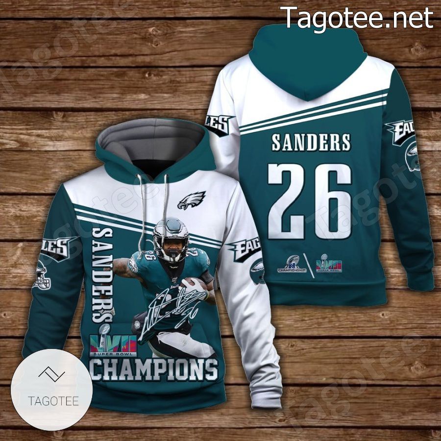 Miles Sanders 26 Philadelphia Eagles NFC Champions Fan NFL Hoodie