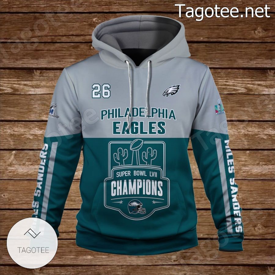 Miles Sanders 26 Philadelphia Eagles Who Plays Better Than Us Fan NFL Hoodie a