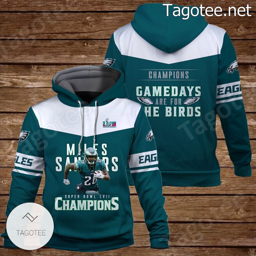 Miles Sanders Gamedays Are For The Birds Philadelphia Eagles Fan NFL Hoodie