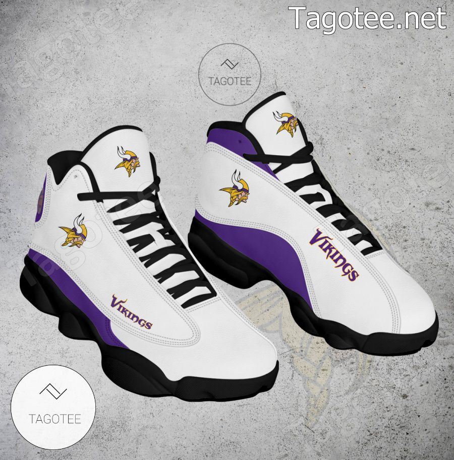 Minnesota Vikings Logo Air Jordan 13 Shoes - EmonShop a