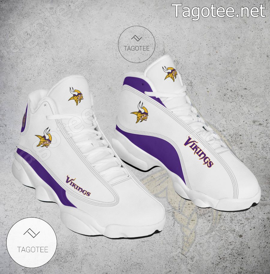 Minnesota Vikings Logo Air Jordan 13 Shoes - EmonShop