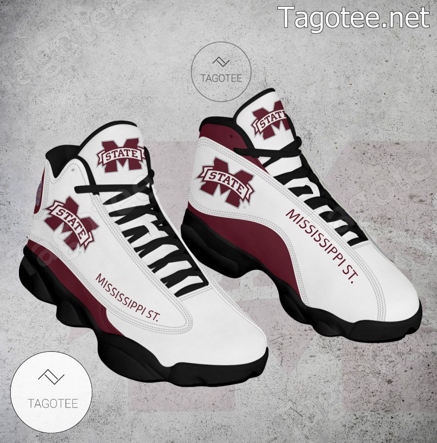 Mississippi St. NCAA Logo Air Jordan 13 Shoes - BiShop a