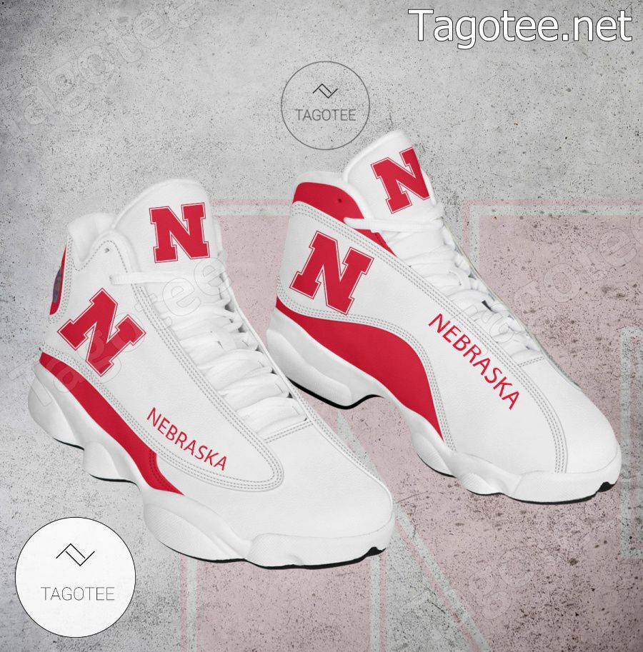 Nebraska NCAA Logo Air Jordan 13 Shoes - BiShop