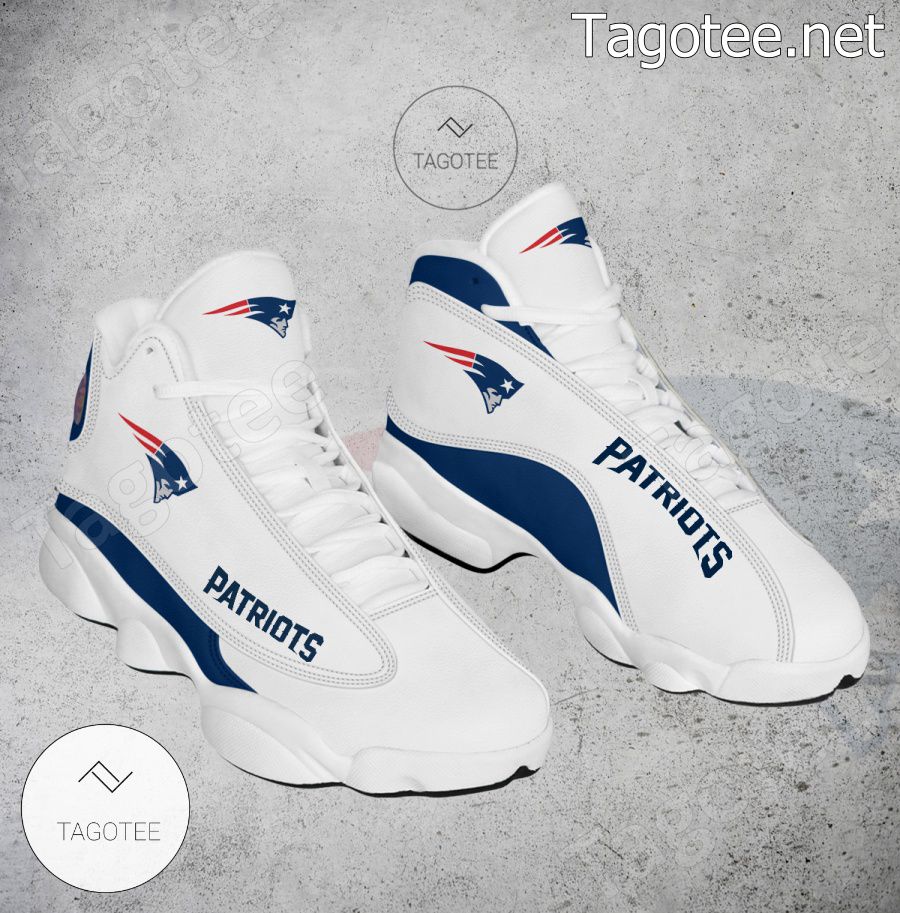 New England Patriots Logo Air Jordan 13 Shoes - EmonShop