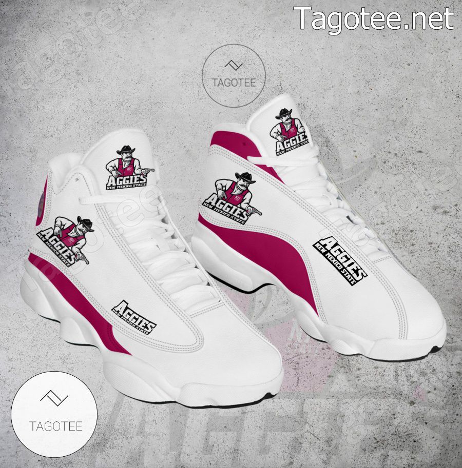 New Mexico State NCAA Logo Air Jordan 13 Shoes - BiShop