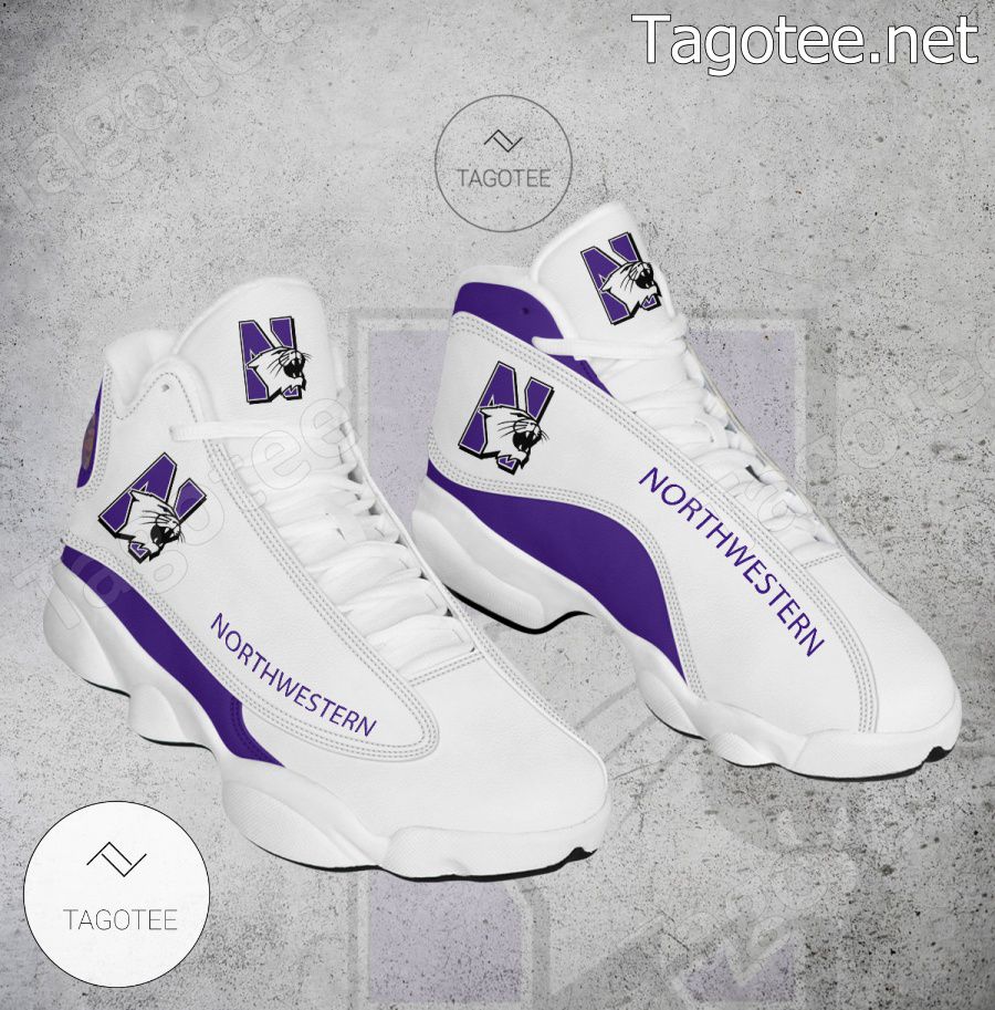 Northwestern NCAA Logo Air Jordan 13 Shoes - BiShop