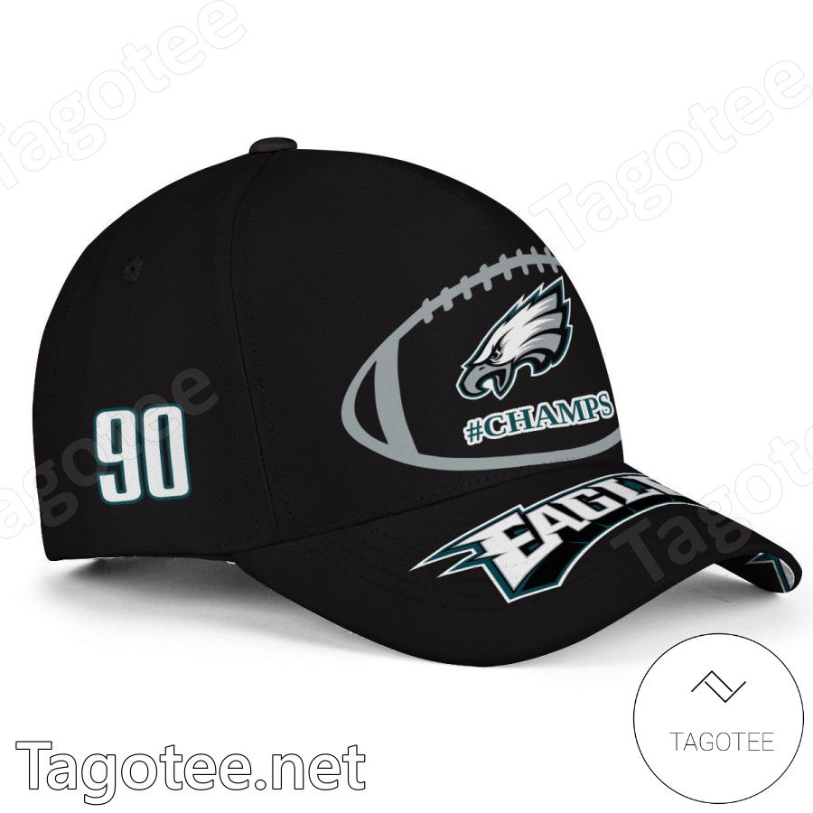 Number 90 Philadelphia Eagles Super Bowl LVII Champs Classic Cap Hat