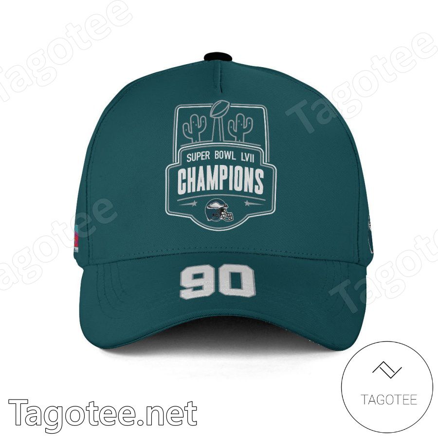 Number 90 Super Bowl LVII Champions Philadelphia Eagles Classic Cap Hat