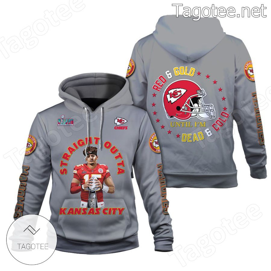 Patrick Mahomes Red And Gold Until I Am Dead And Cold Kansas City Chiefs Fan NFL Hoodie