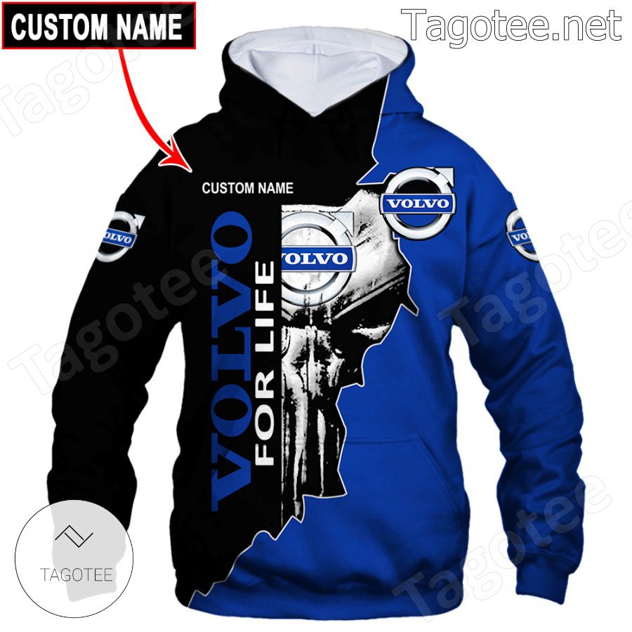 Personalized Volvo For Life Skull Hoodie