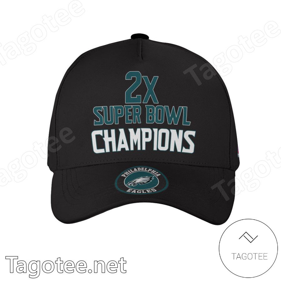 Philadelphia Eagles 2X Super Bowl LVII Champions Classic Cap Hat