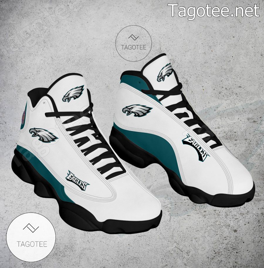 Philadelphia Eagles Logo Air Jordan 13 Shoes - EmonShop a