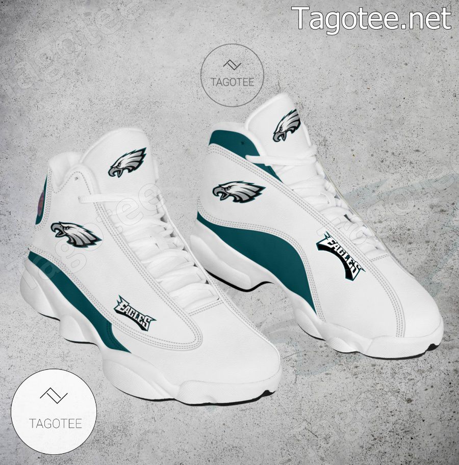 Philadelphia Eagles Logo Air Jordan 13 Shoes - EmonShop