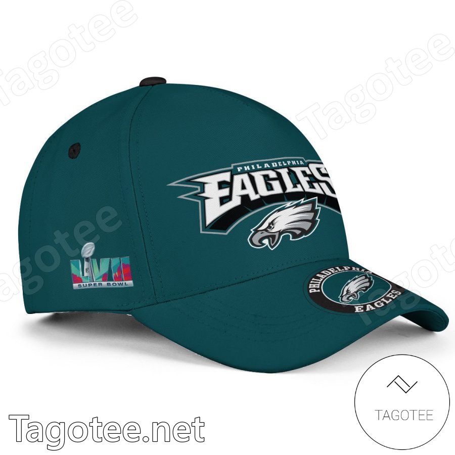 Philadelphia Eagles Super Bowl LVII With Circle Logo Classic Cap Hat a