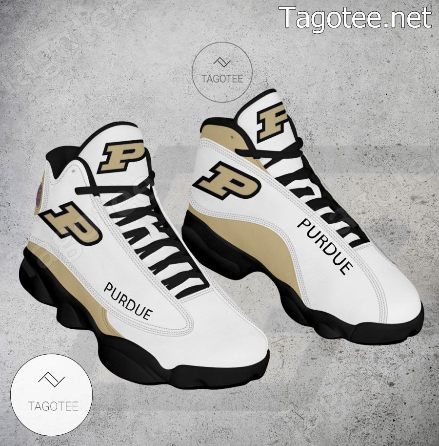 Purdue NCAA Logo Air Jordan 13 Shoes - BiShop a