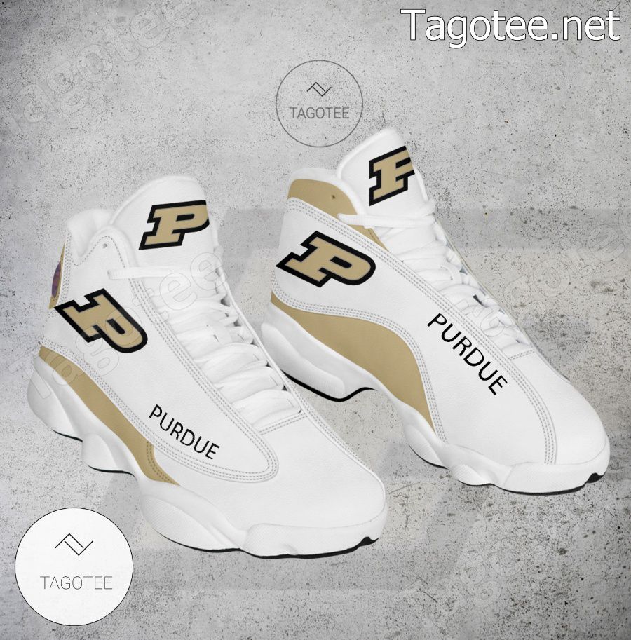 Purdue NCAA Logo Air Jordan 13 Shoes - BiShop