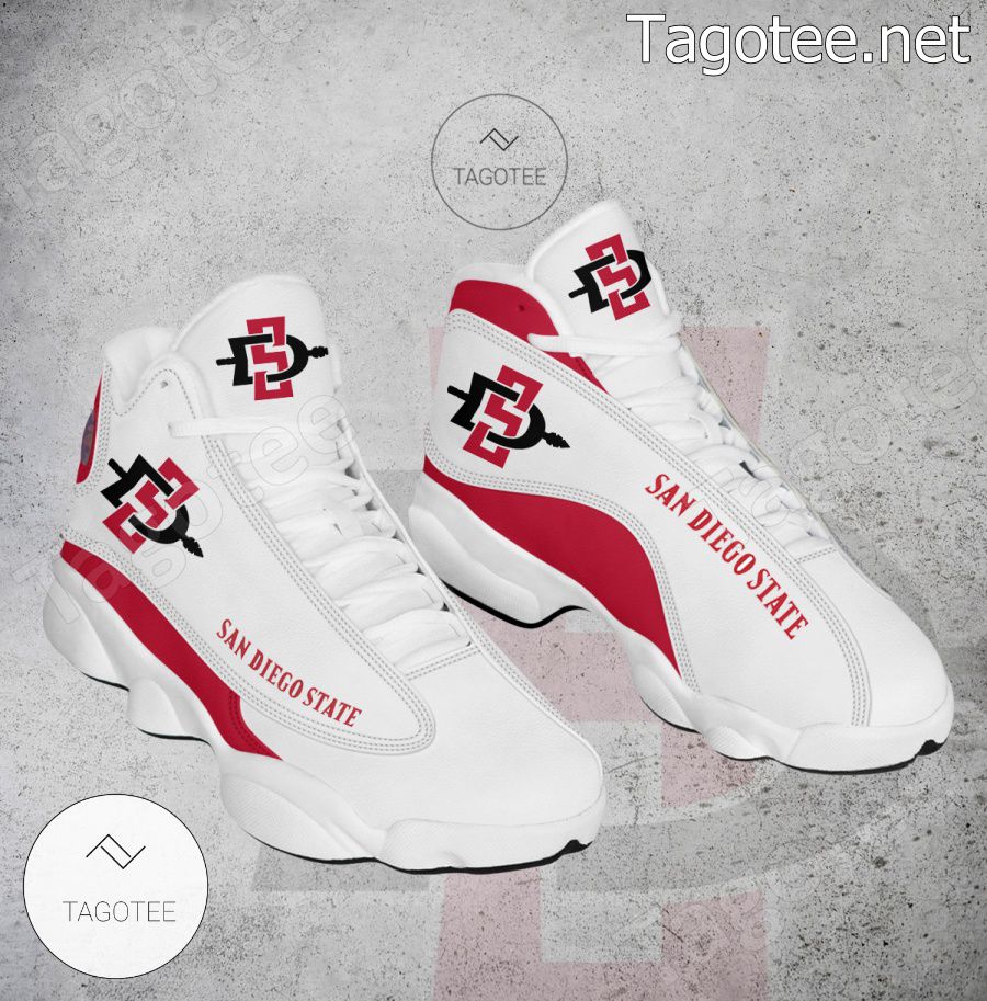 San Diego State NCAA Logo Air Jordan 13 Shoes - BiShop