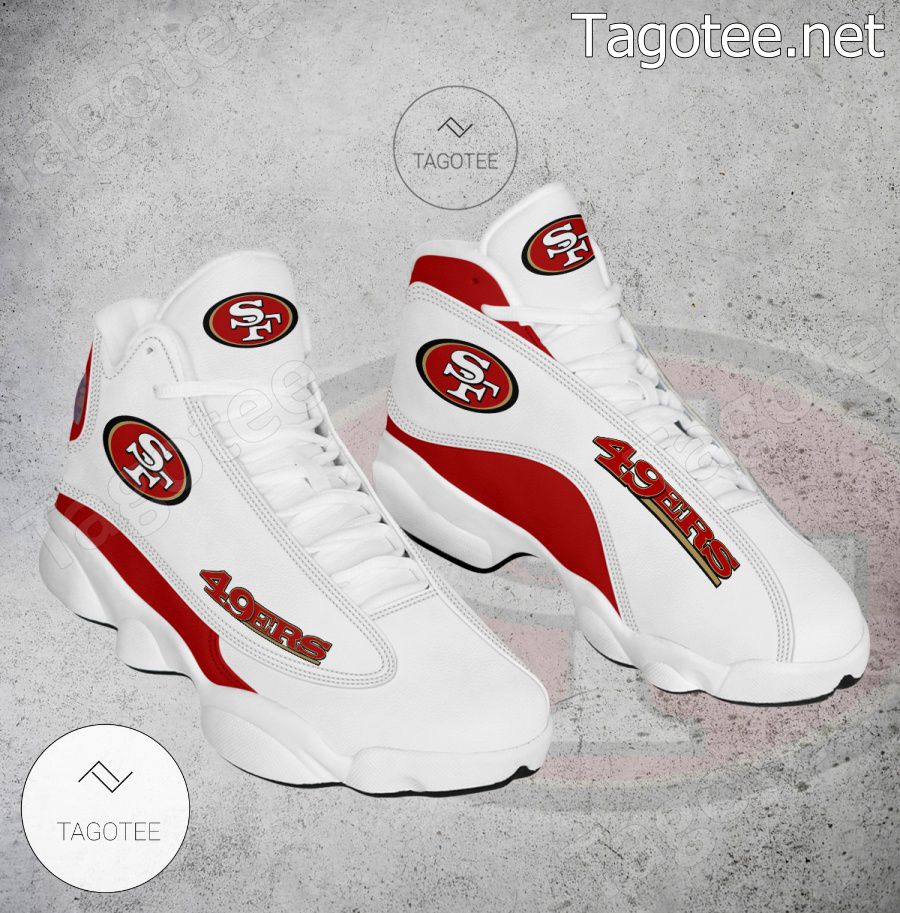 San Francisco 49ers Logo Air Jordan 13 Shoes - EmonShop