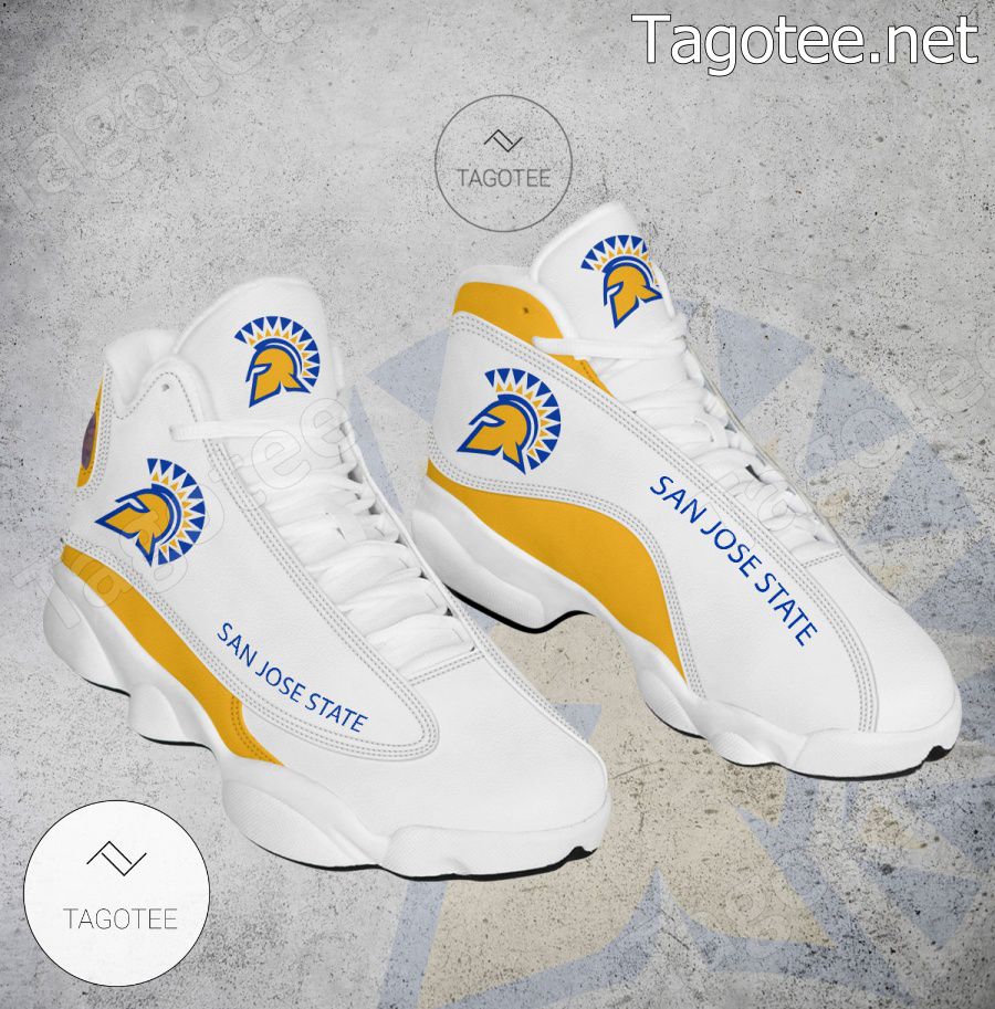 San Jose State NCAA Logo Air Jordan 13 Shoes - BiShop