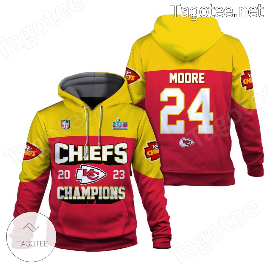 Skyy Moore 24 Chiefs 2023 Champions Kansas City Chiefs Fan NFL Hoodie