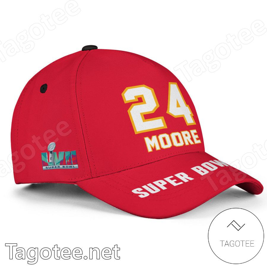 Skyy Moore 24 Kansas City Chiefs 2023 Super Bowl LVII Classic Cap Hat a