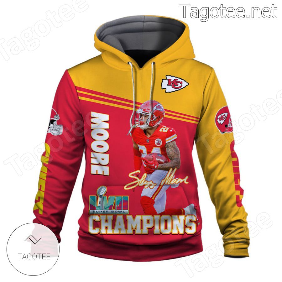 Skyy Moore 24 Kansas City Chiefs AFC Champions Fan NFL Hoodie a