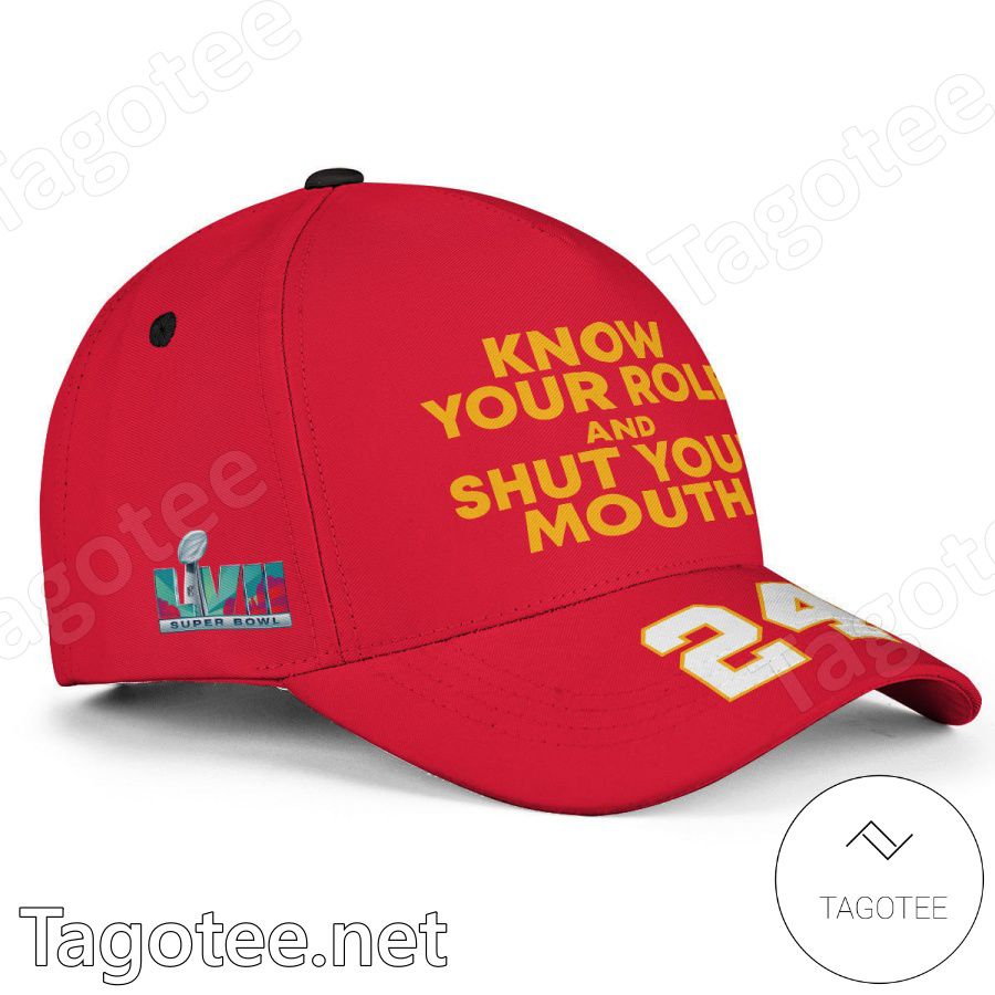 Skyy Moore 24 Know Your Role And Shut Your Mouth Super Bowl LVII Kansas City Chiefs Classic Cap Hat a