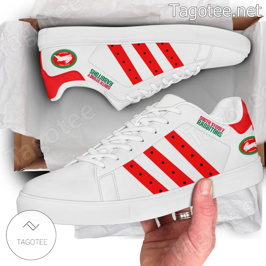 South Sydney Rabbitohs NRL Logo Stan Smith Shoes - EmonShop