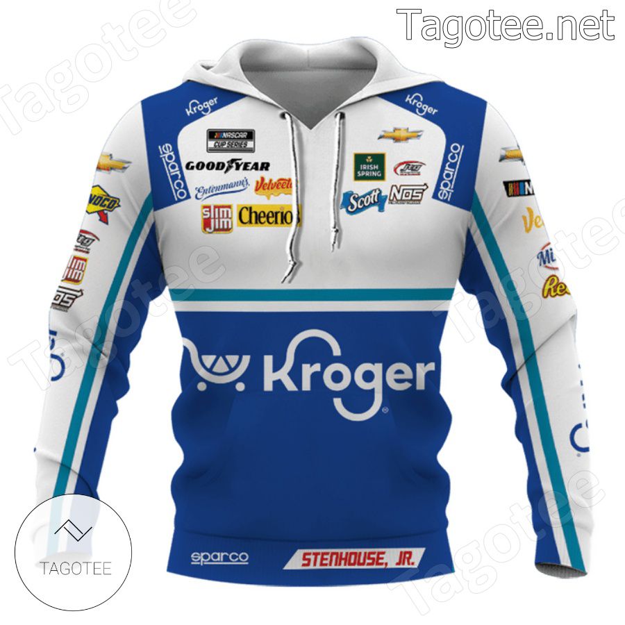 Stenhouse Jr Car Racing Kroger Blue Hoodie a