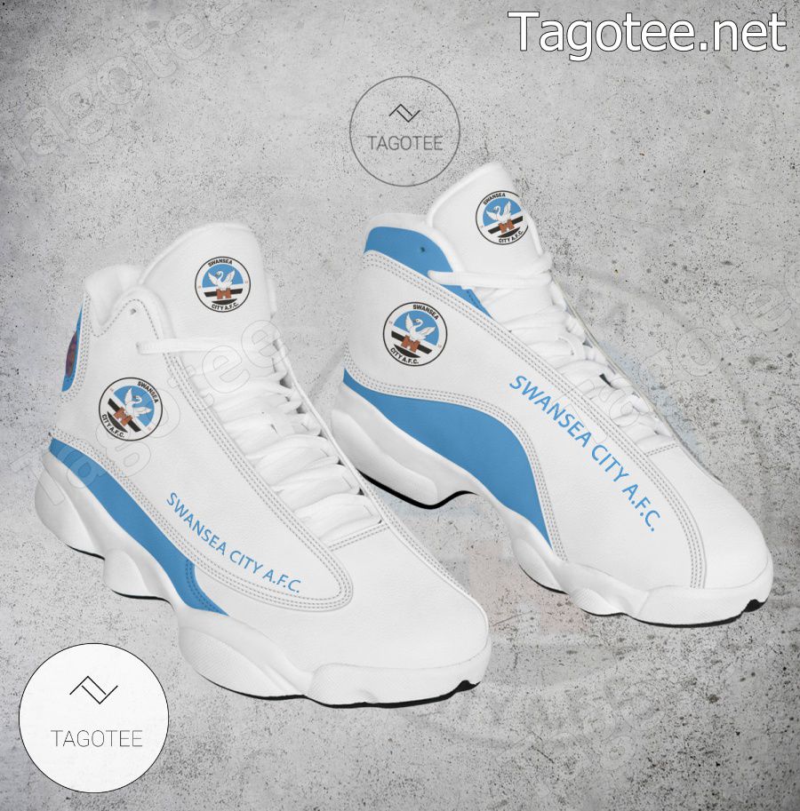 Swansea City Logo Air Jordan 13 Shoes - EmonShop