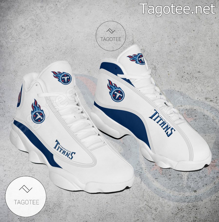 Tennessee Titans Logo Air Jordan 13 Shoes - EmonShop