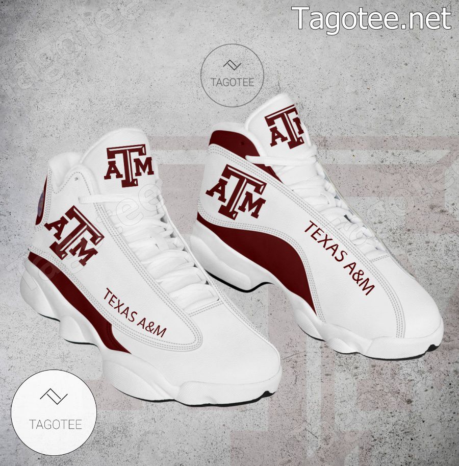 Texas A&M NCAA Logo Air Jordan 13 Shoes - BiShop