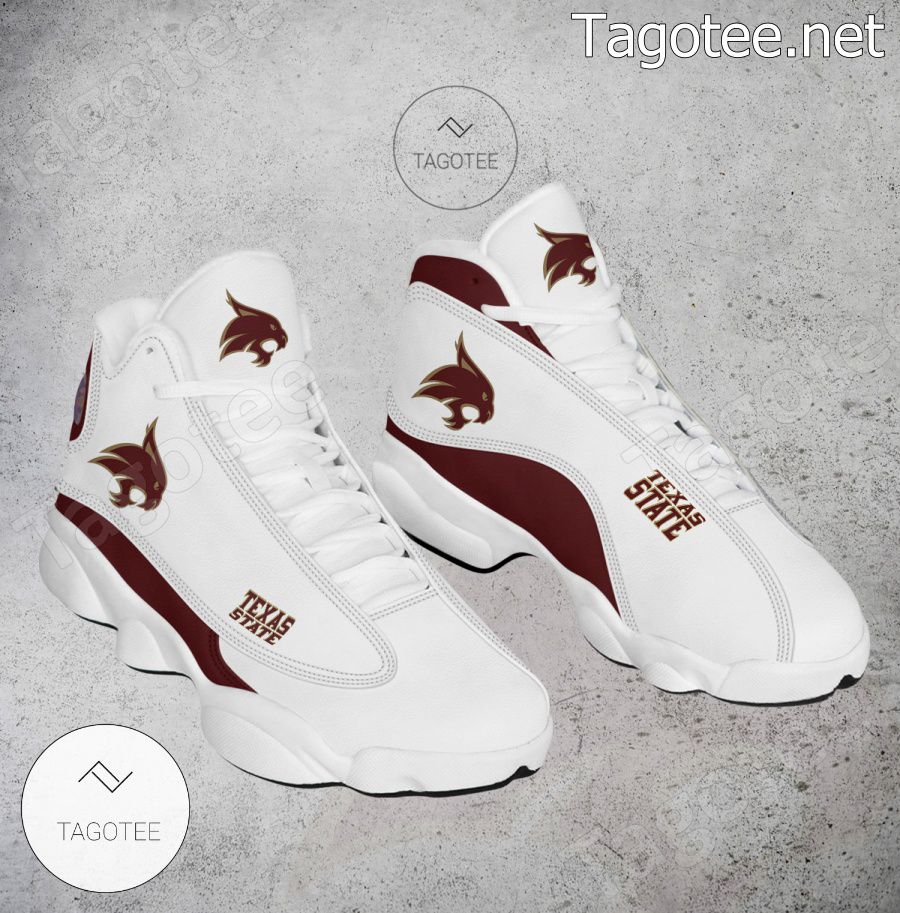 Texas State Bobcats NCAA Logo Air Jordan 13 Shoes - BiShop