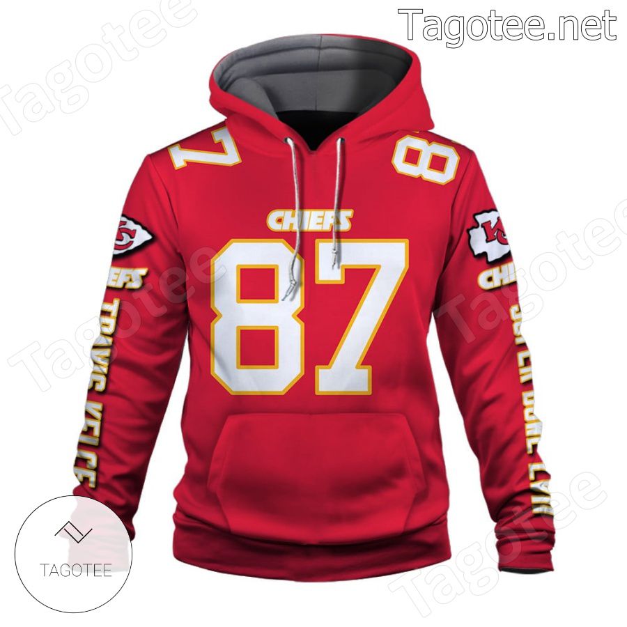 Travis Kelce Beat The Eagles Wear Red Get Loud Kansas City Chiefs Fan NFL Hoodie a