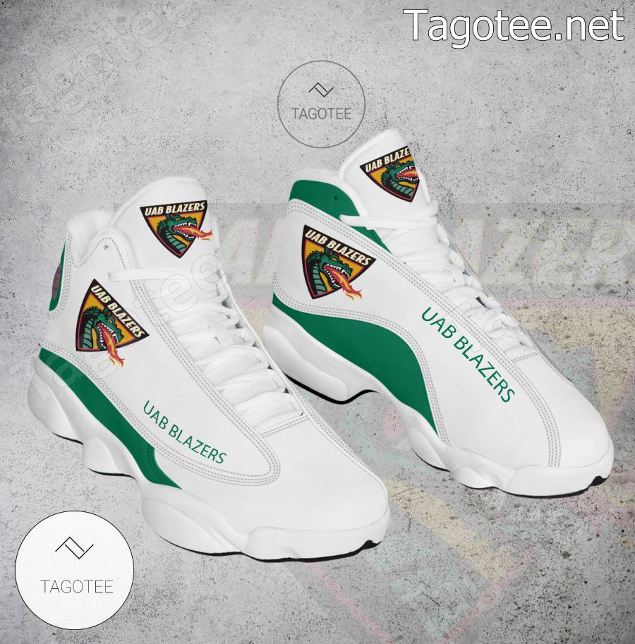 UAB Blazers NCAA Logo Air Jordan 13 Shoes - BiShop