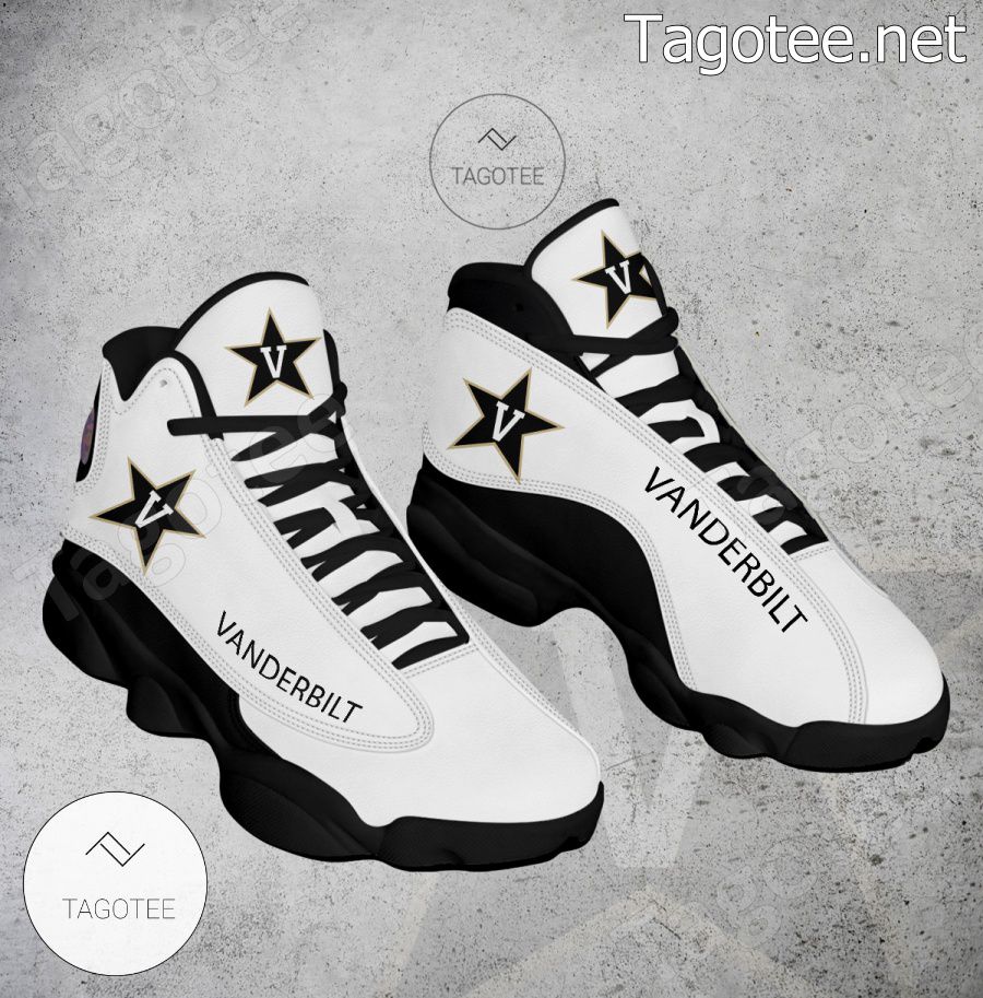 Vanderbilt NCAA Logo Air Jordan 13 Shoes - BiShop a