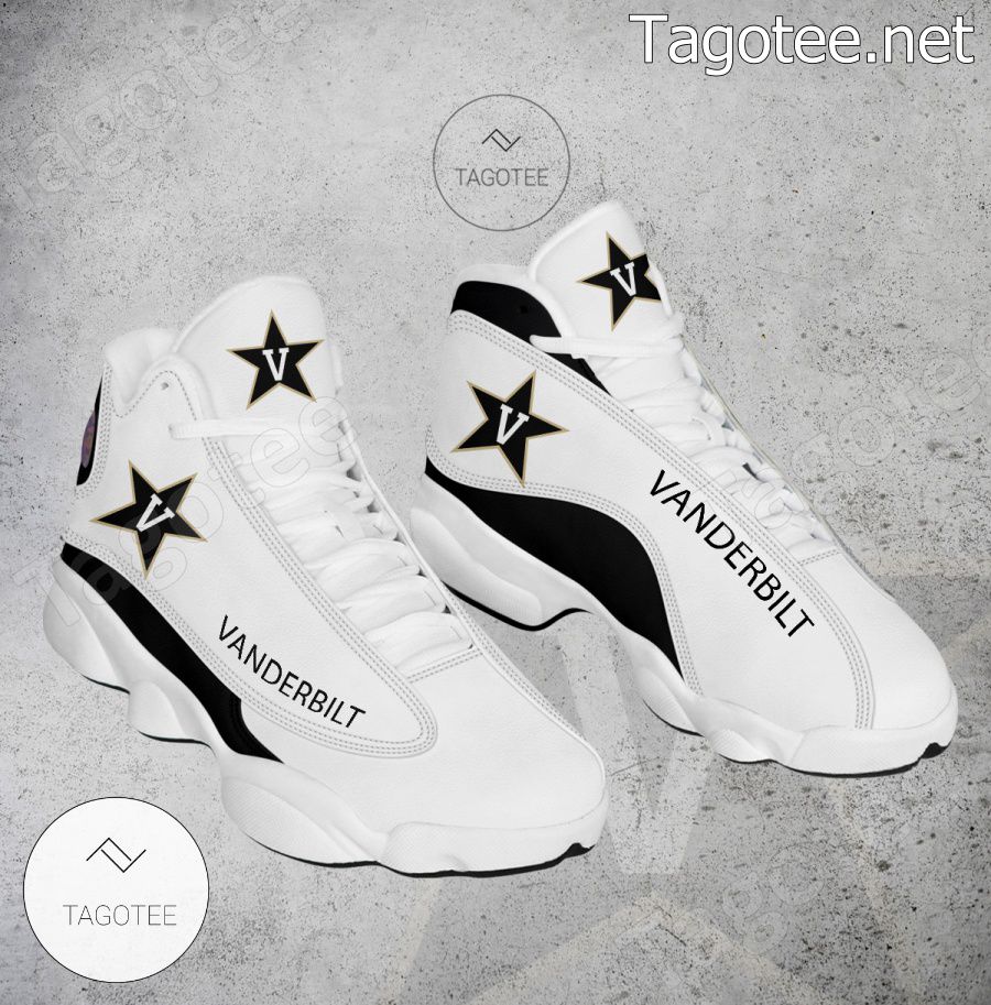 Vanderbilt NCAA Logo Air Jordan 13 Shoes - BiShop