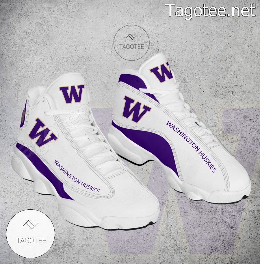 Washington Huskies NCAA Logo Air Jordan 13 Shoes - BiShop