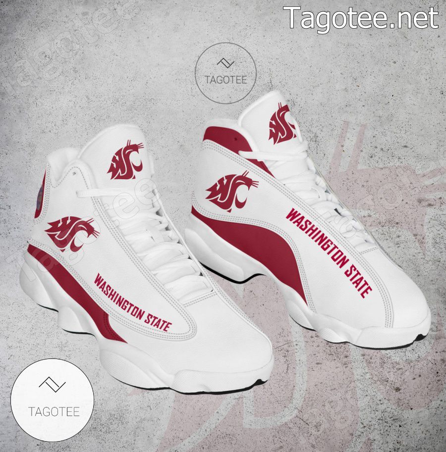 Washington State NCAA Logo Air Jordan 13 Shoes - BiShop