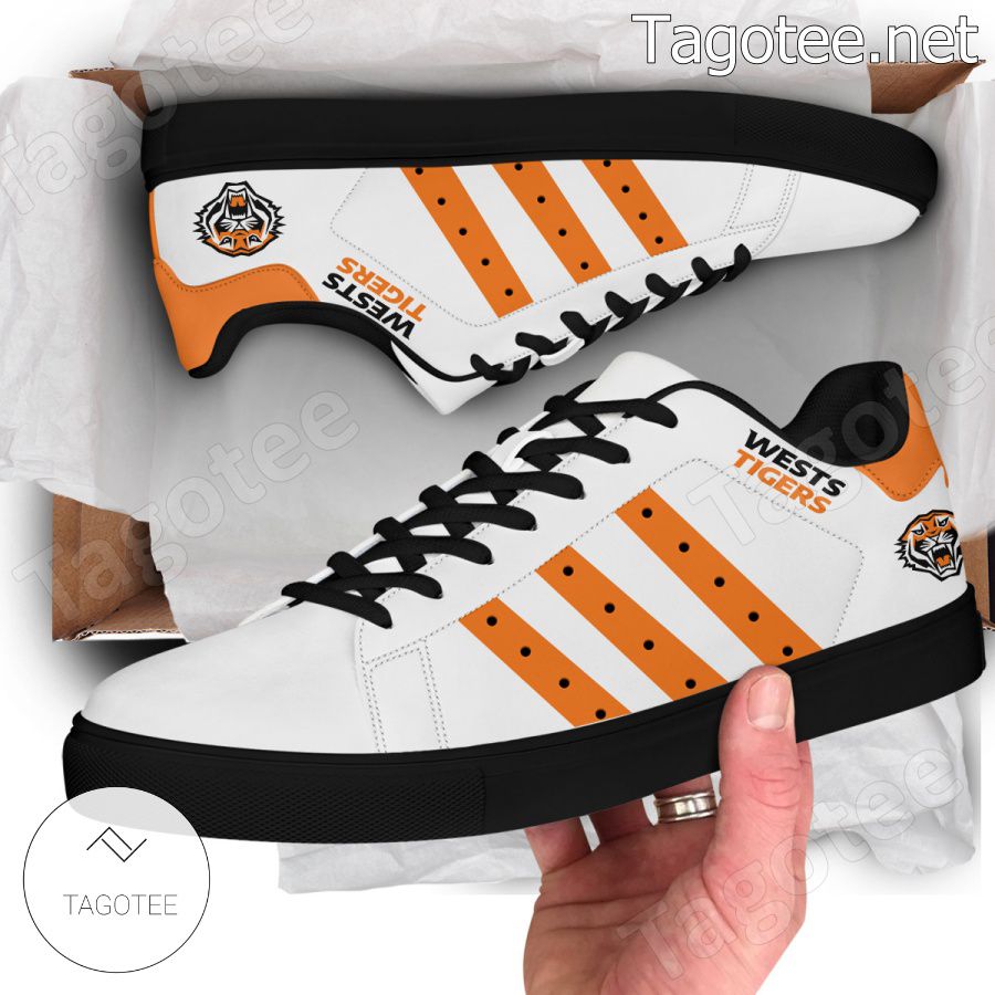 Wests Tigers NRL Logo Stan Smith Shoes - EmonShop a