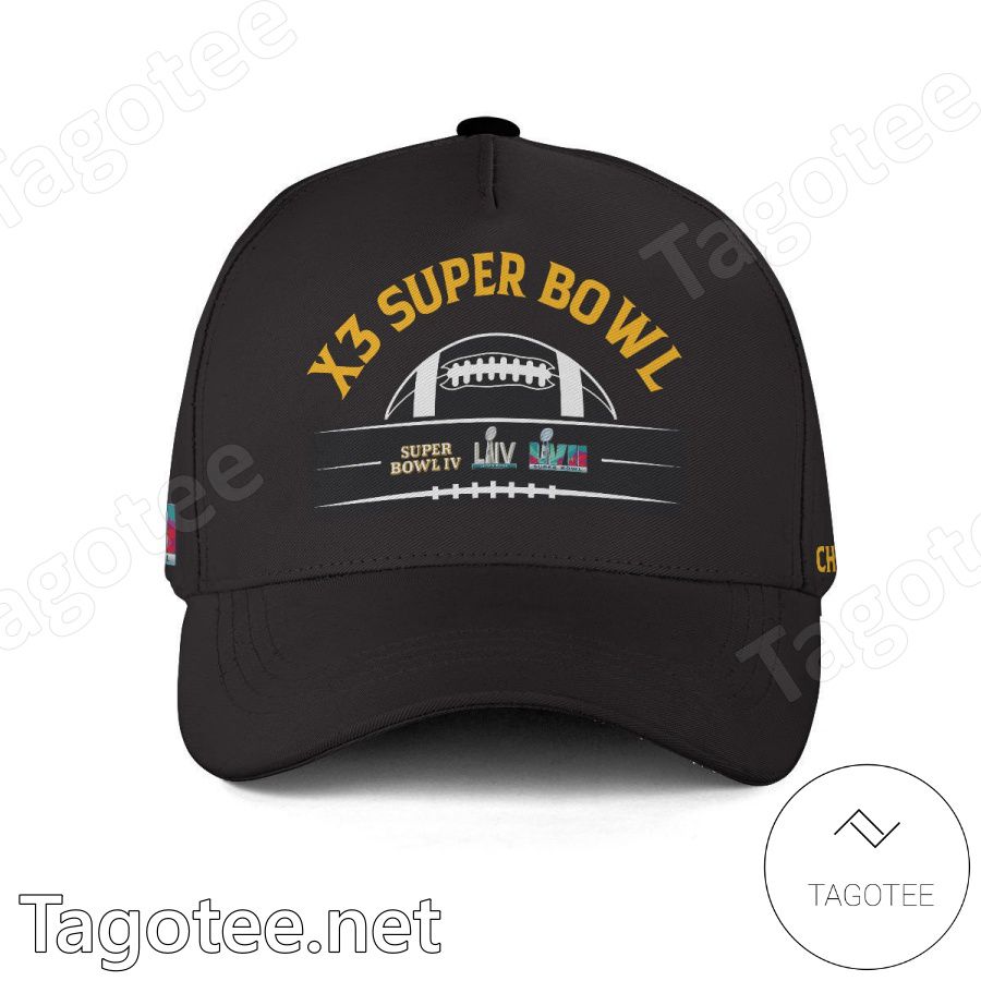 X3 Super Bowl Wins With Logo Kansas City Chiefs Classic Cap Hat