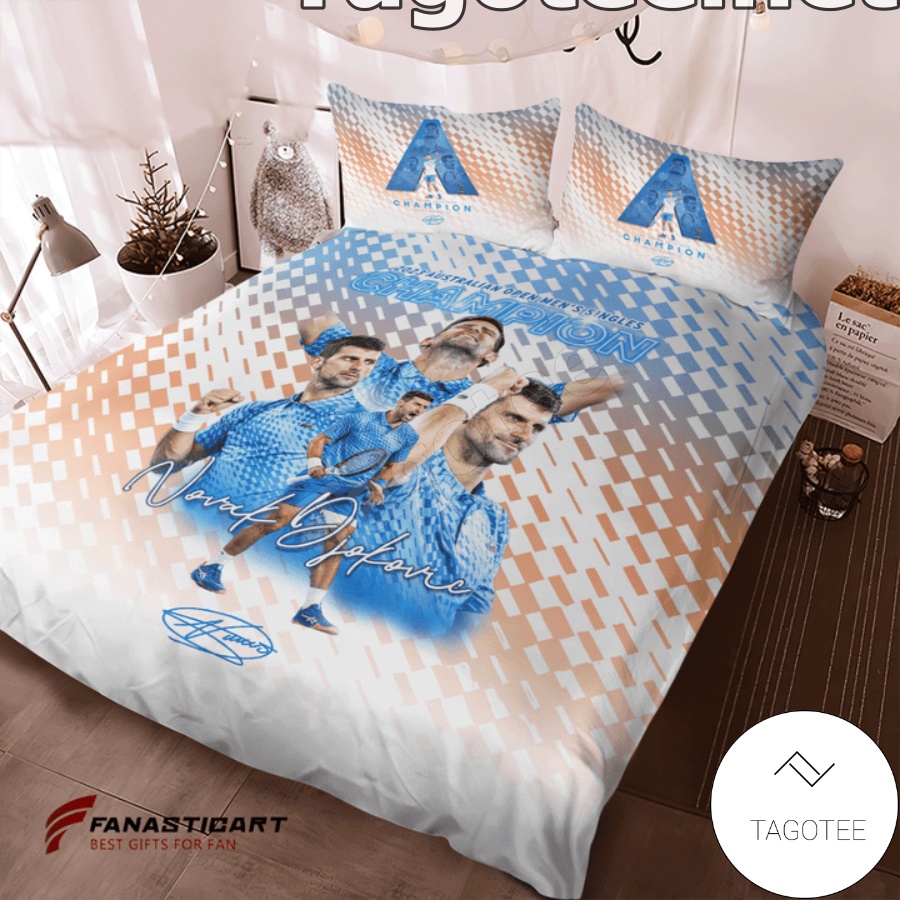 2023 Australian Open Men's Single Champion Novak Djokovic Bedding Set a