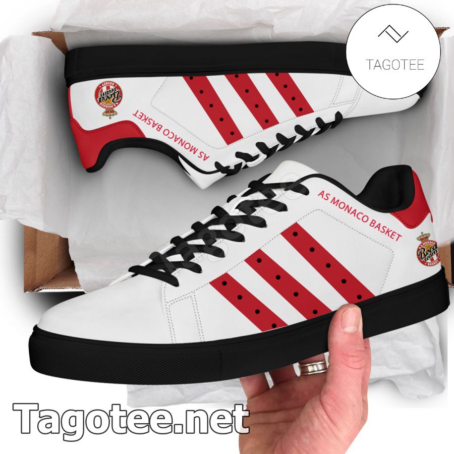 AS Monaco Basket Logo Stan Smith Shoes - MiuShop a