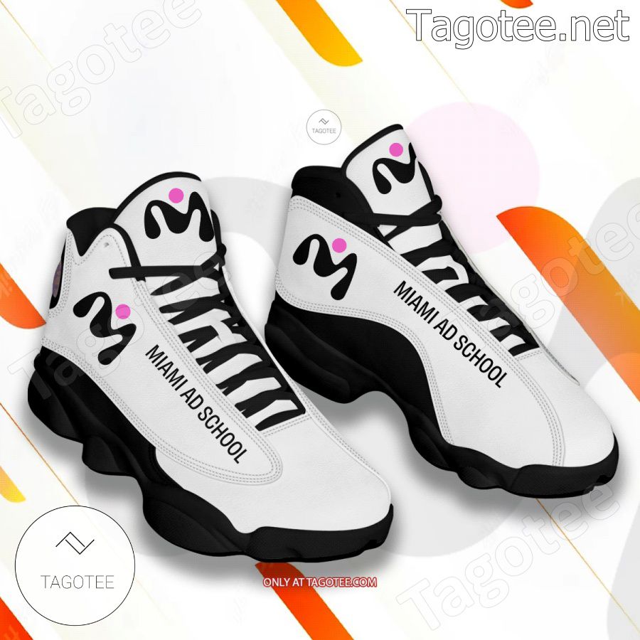 Miami Ad School Logo Air Jordan 13 Shoes - EmonShop