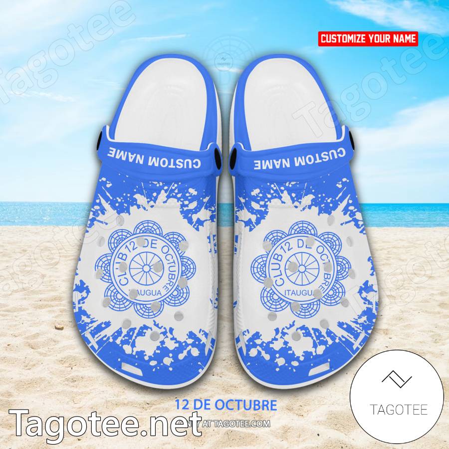 12 de Octubre Custom Name Crocs Clogs - EmonShop a