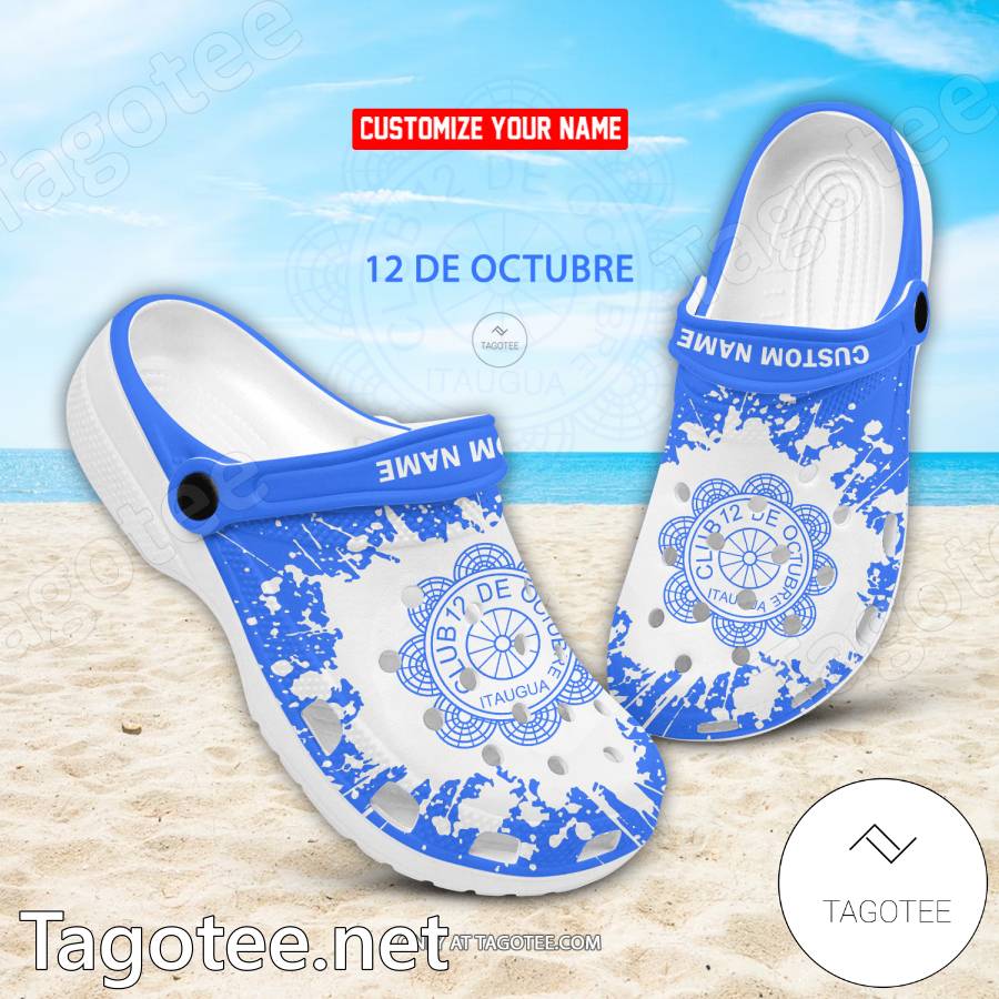 12 de Octubre Custom Name Crocs Clogs - EmonShop