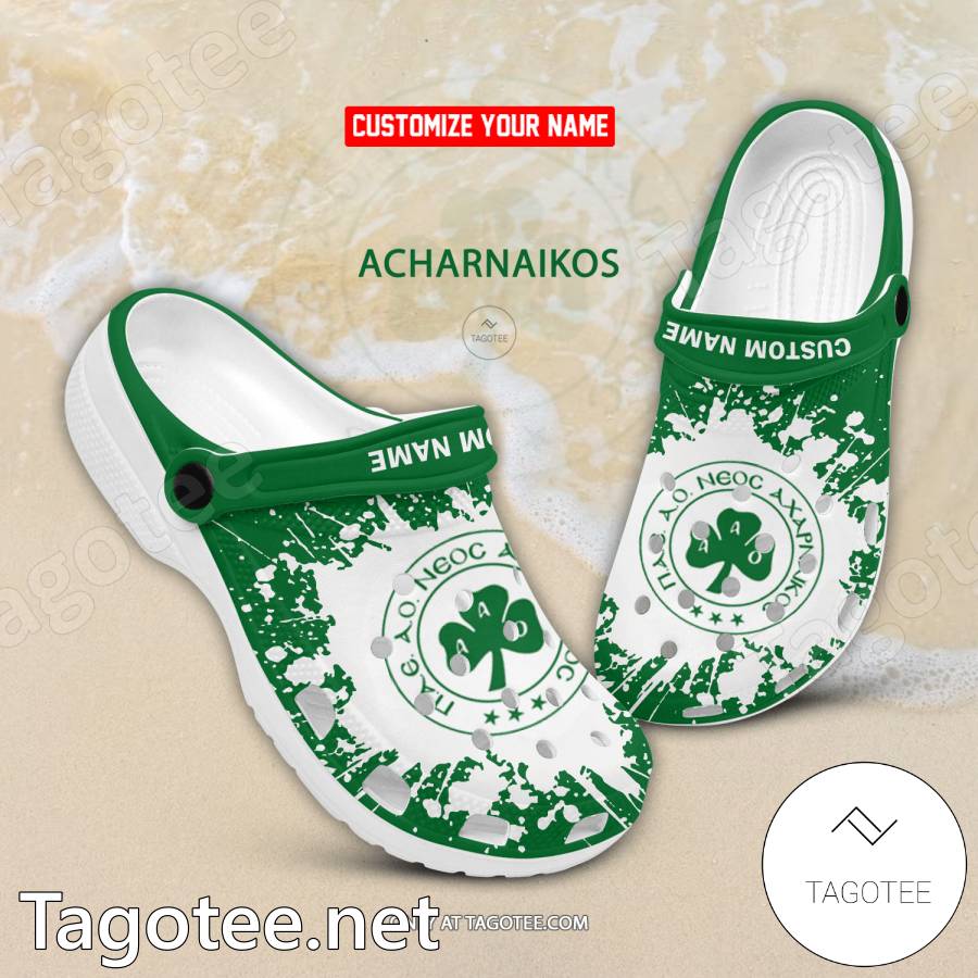 AO Acharnaikos Custom Name Crocs Clogs - EmonShop